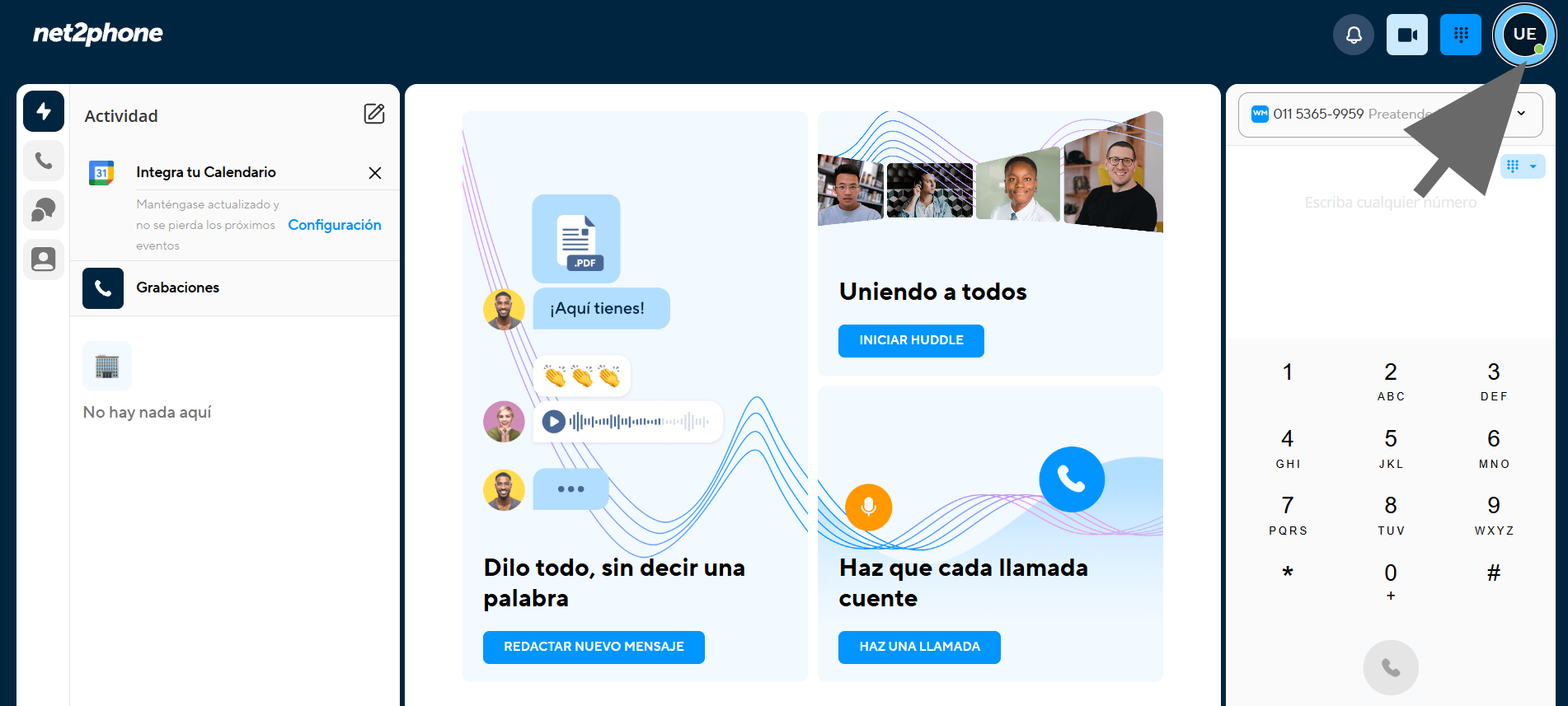 Icono de usuario en Net2Phone